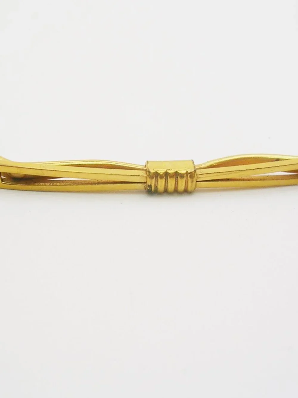 Art Deco Collar Bar Holder slide on gold plate classic vintage Suit Accessory